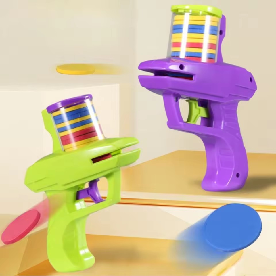 Party Games Console - Wyrzutnia dysków piankowych, ręczna pistolet do