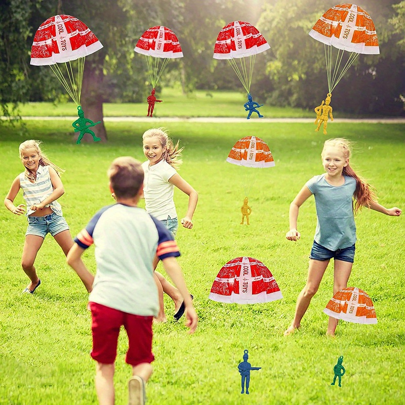 10/100 sztuk zabawek spadochro – Party Games Kids Ideas recenzja i cena